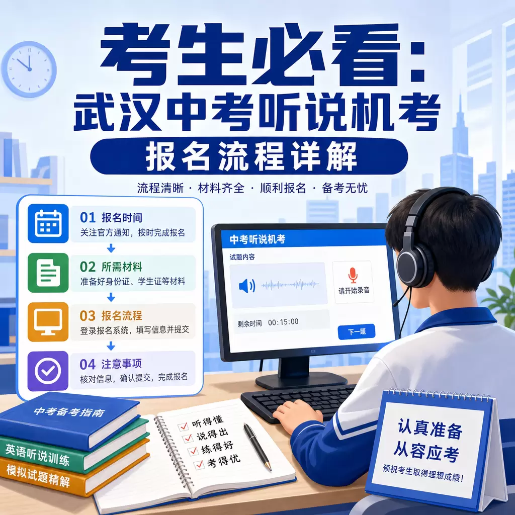 利川考生必看：武汉中考听说机考报名流程详解