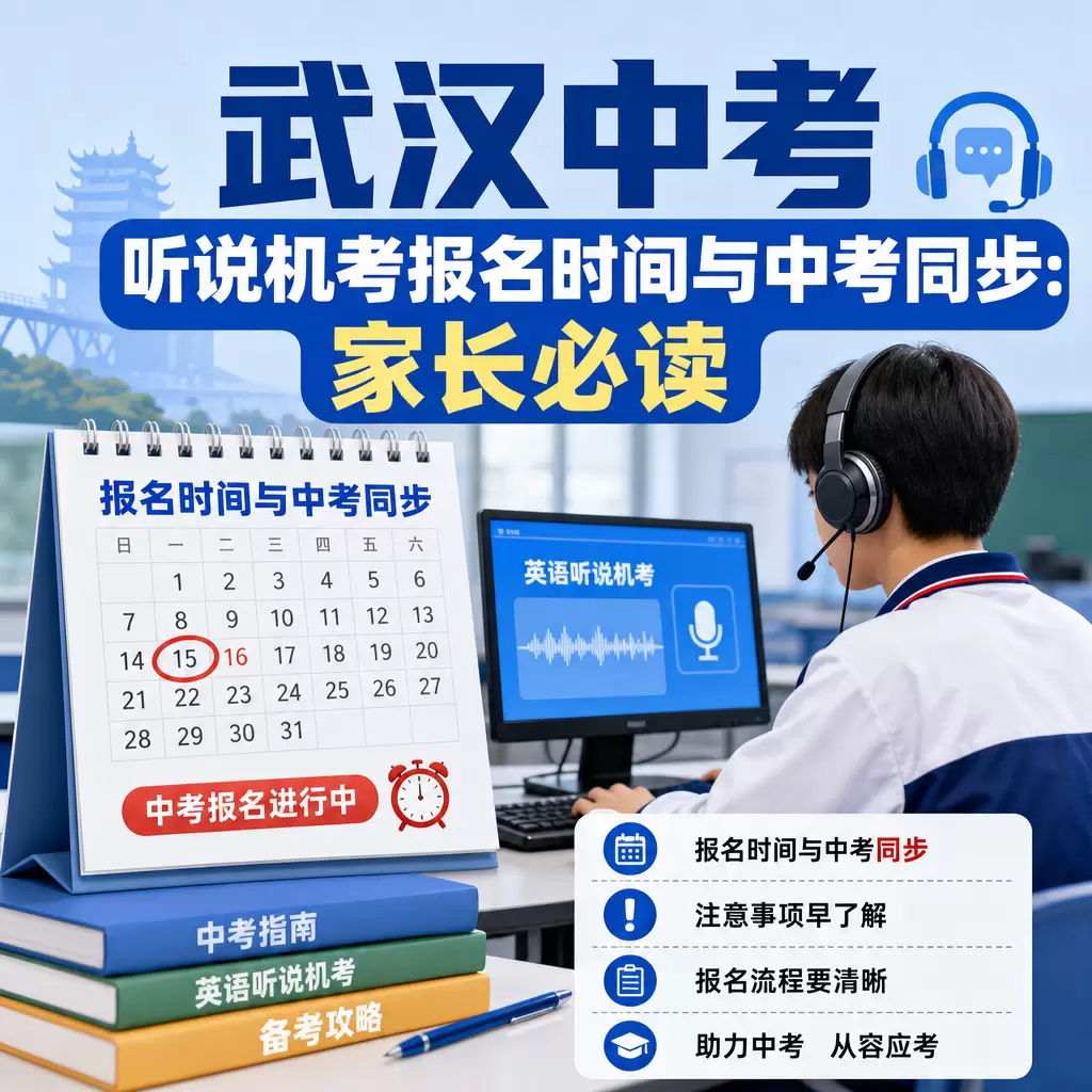 武汉中考听说机考报名时间与中考同步：家长必读