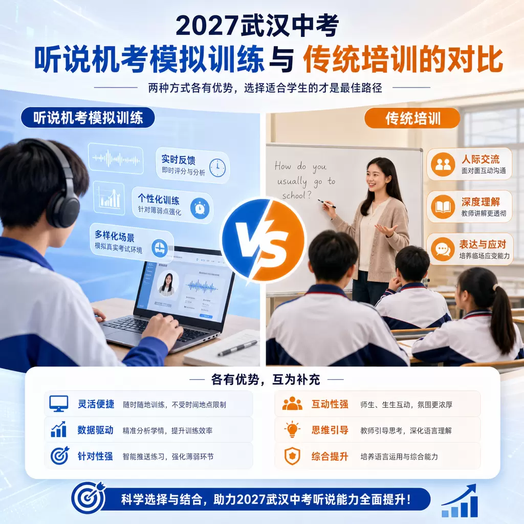 2027武汉中考听说机考模拟训练与传统培训的对比